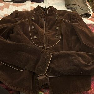 Zara Military Jacket brown Velvet  M